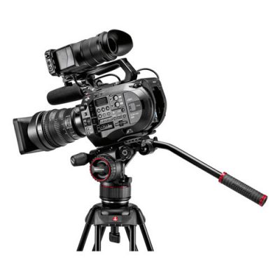 Manfrotto Nitrotech N8 Fluid Video Head And 536 Carbon Fiber Single Leg Tripod